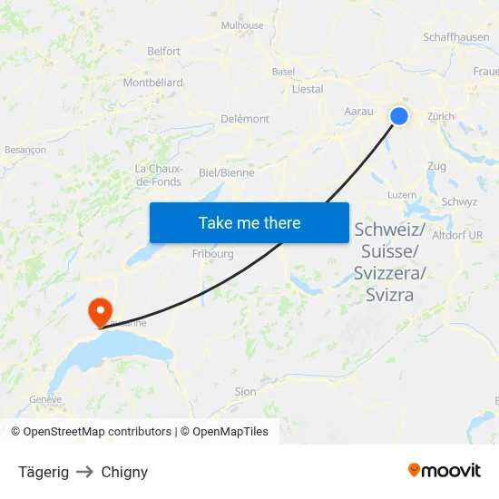 Tägerig to Chigny map