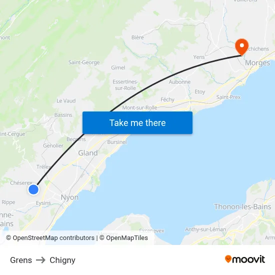 Grens to Chigny map