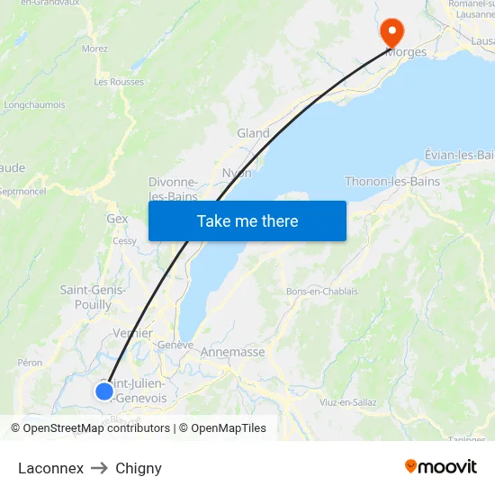 Laconnex to Chigny map