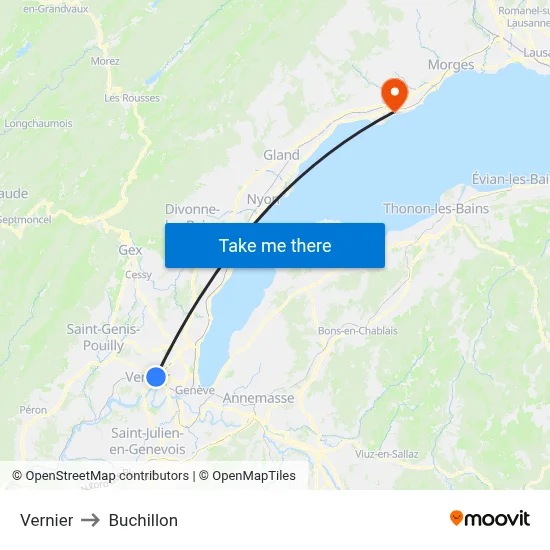Vernier to Buchillon map