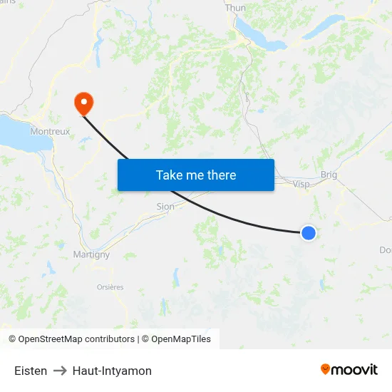 Eisten to Haut-Intyamon map