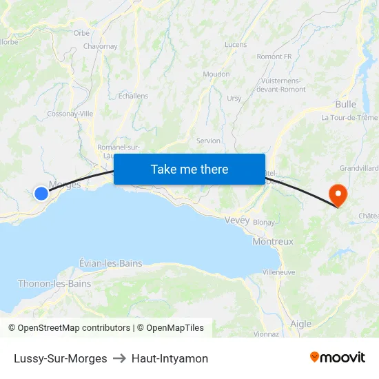 Lussy-Sur-Morges to Haut-Intyamon map