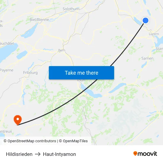 Hildisrieden to Haut-Intyamon map