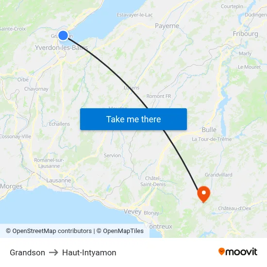 Grandson to Haut-Intyamon map