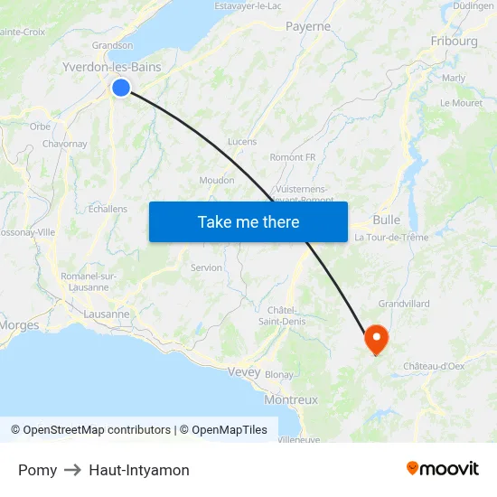 Pomy to Haut-Intyamon map