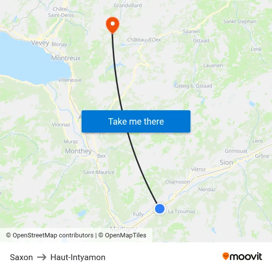 Saxon to Haut-Intyamon map