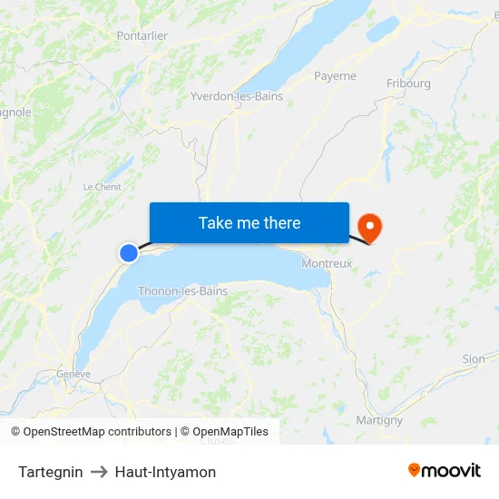 Tartegnin to Haut-Intyamon map