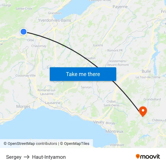 Sergey to Haut-Intyamon map