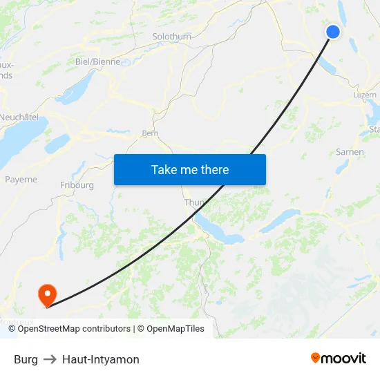 Burg to Haut-Intyamon map