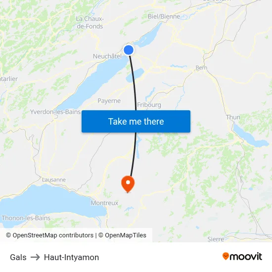 Gals to Haut-Intyamon map