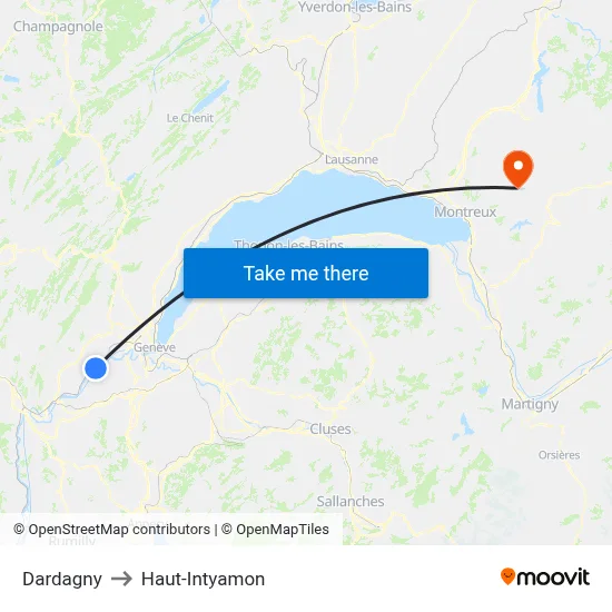 Dardagny to Haut-Intyamon map
