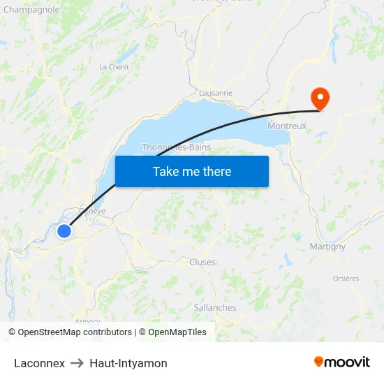 Laconnex to Haut-Intyamon map