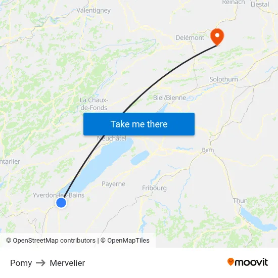 Pomy to Mervelier map