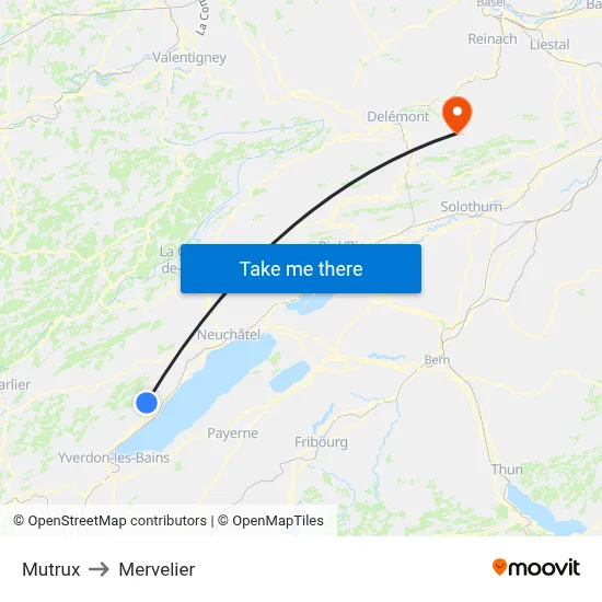 Mutrux to Mervelier map