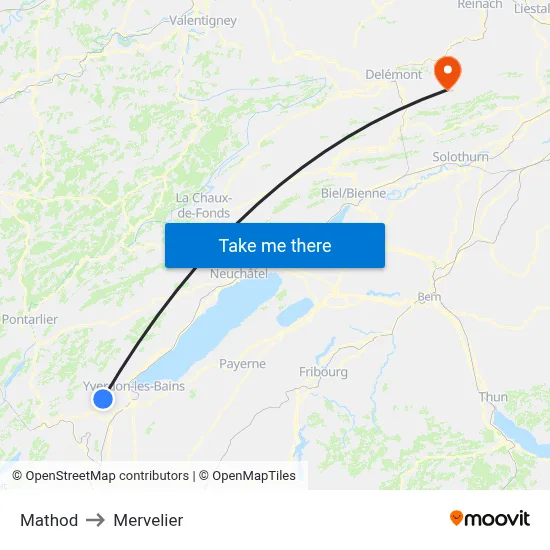 Mathod to Mervelier map