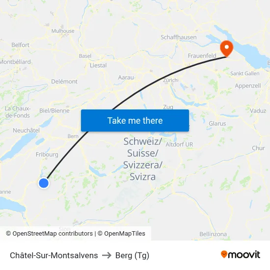 Châtel-Sur-Montsalvens to Berg (Tg) map