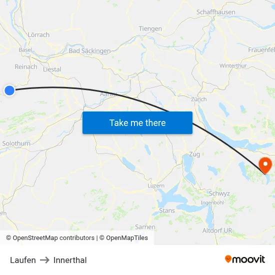Laufen to Innerthal map