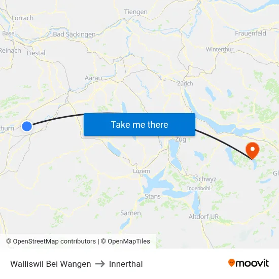 Walliswil Bei Wangen to Innerthal map