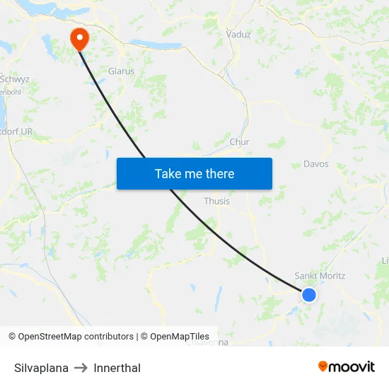 Silvaplana to Innerthal map