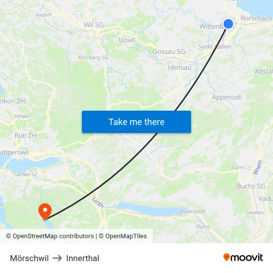Mörschwil to Innerthal map