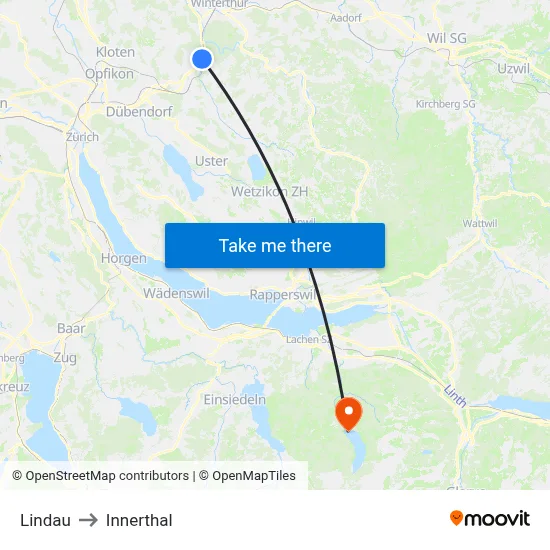 Lindau to Innerthal map