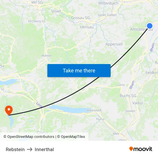 Rebstein to Innerthal map