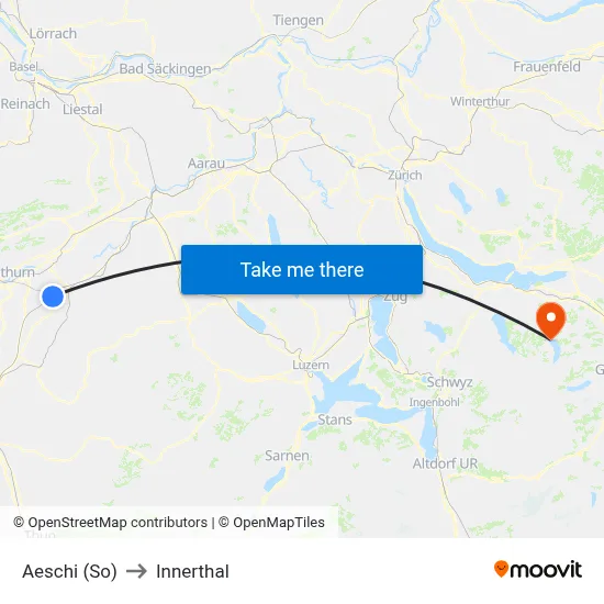 Aeschi (So) to Innerthal map