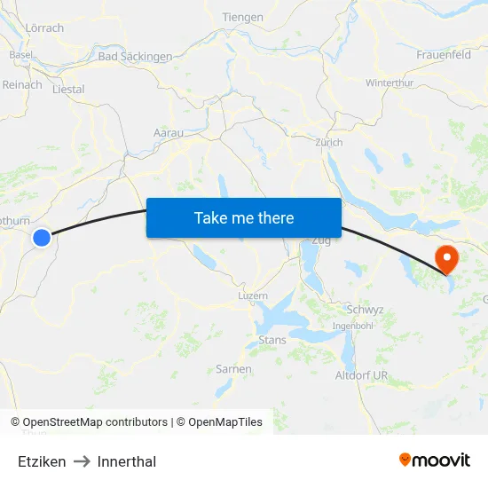 Etziken to Innerthal map