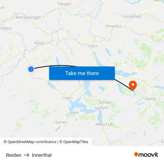 Reiden to Innerthal map