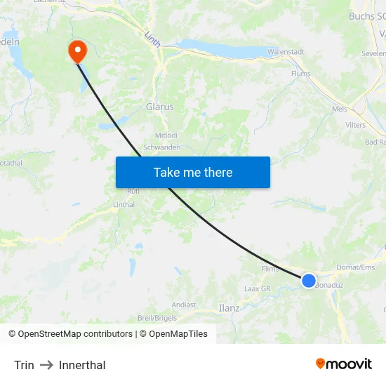 Trin to Innerthal map