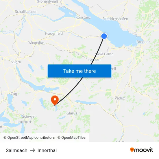 Salmsach to Innerthal map
