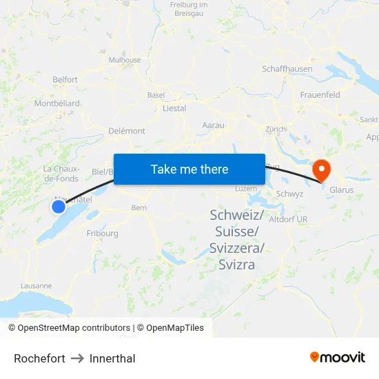 Rochefort to Innerthal map