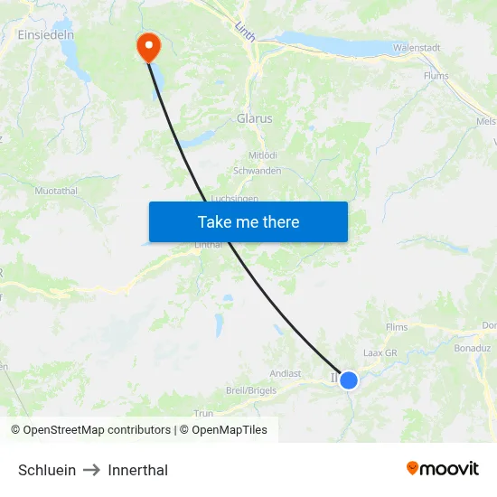 Schluein to Innerthal map