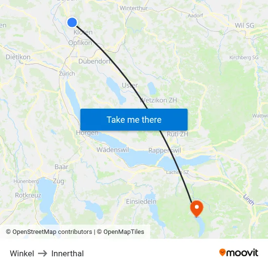 Winkel to Innerthal map