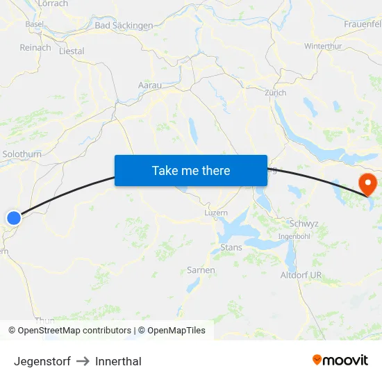 Jegenstorf to Innerthal map