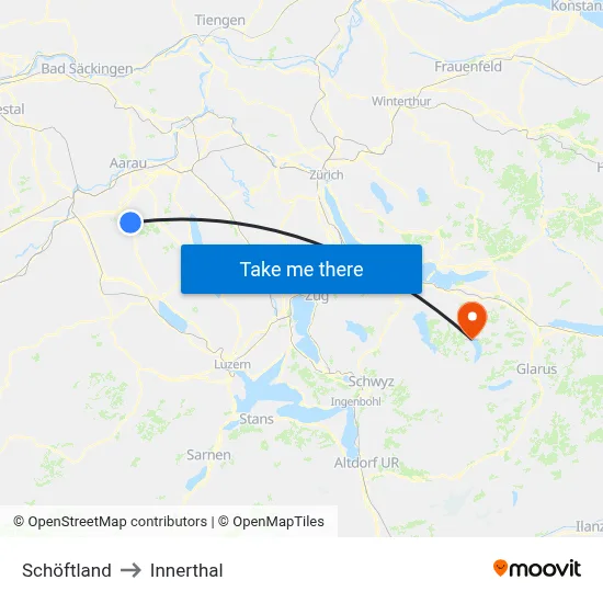 Schöftland to Innerthal map