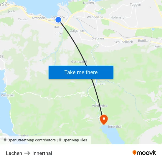 Lachen to Innerthal map