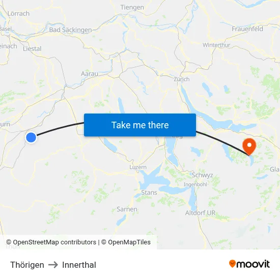 Thörigen to Innerthal map
