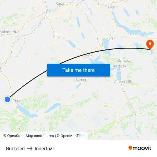 Gurzelen to Innerthal map