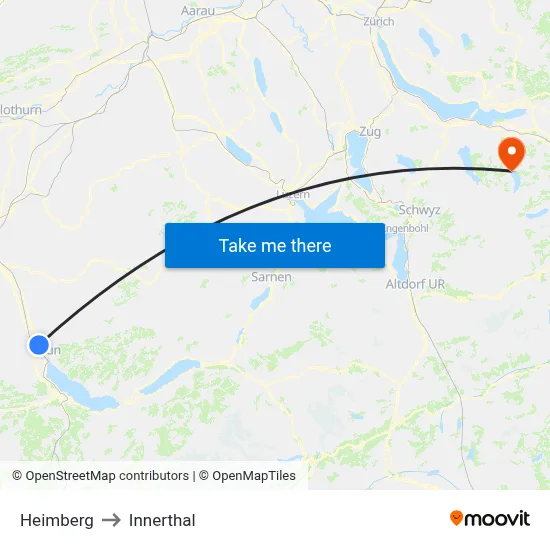 Heimberg to Innerthal map