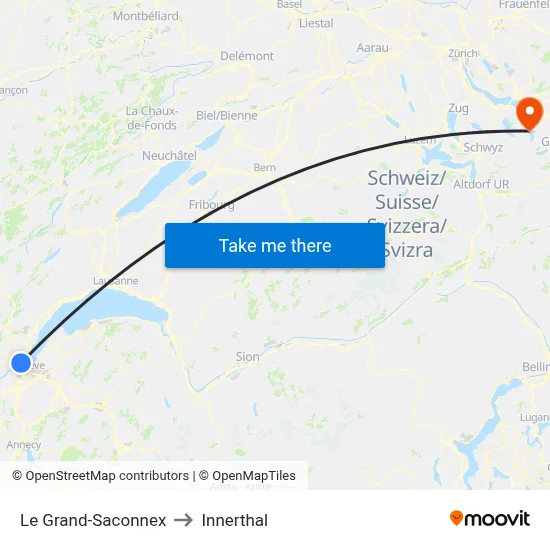 Le Grand-Saconnex to Innerthal map