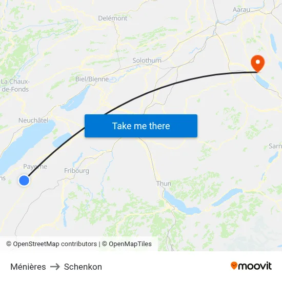 Ménières to Schenkon map