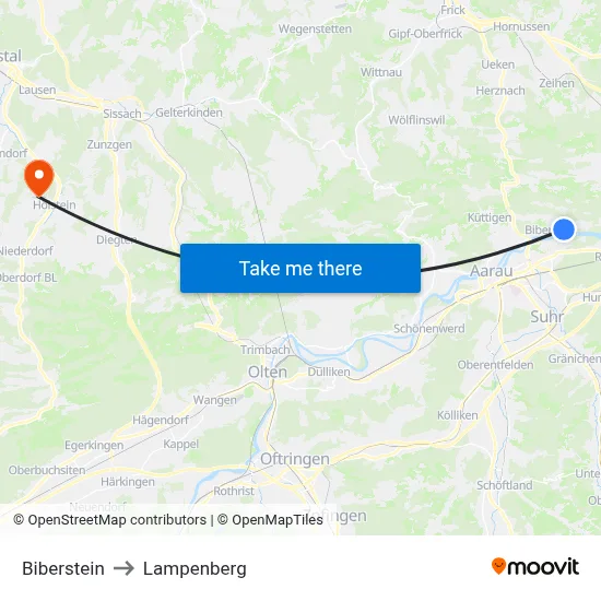 Biberstein to Lampenberg map