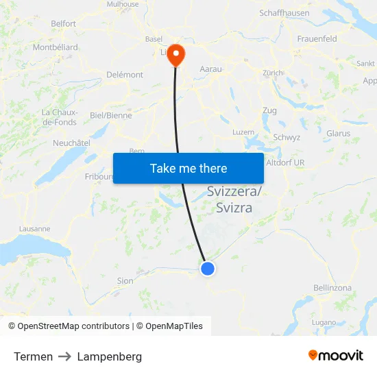 Termen to Lampenberg map