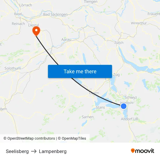 Seelisberg to Lampenberg map