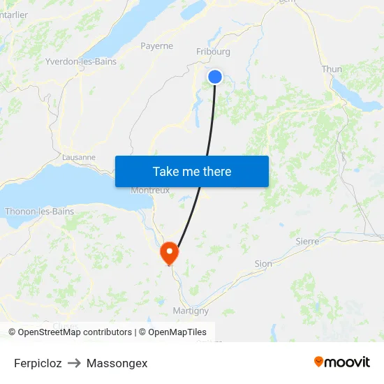 Ferpicloz to Massongex map