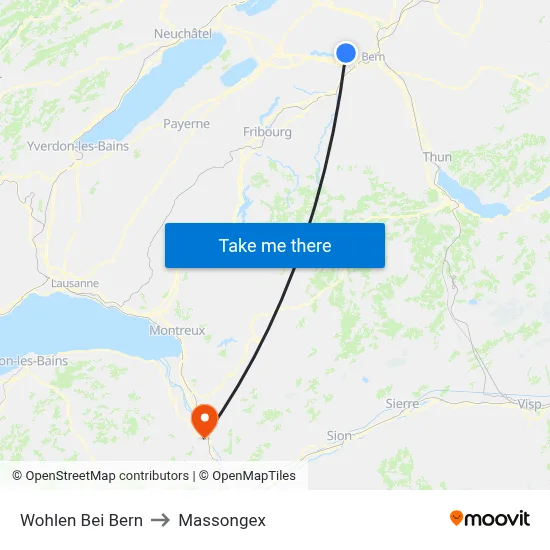 Wohlen Bei Bern to Massongex map