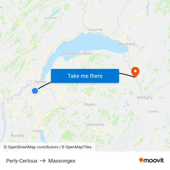Perly-Certoux to Massongex map