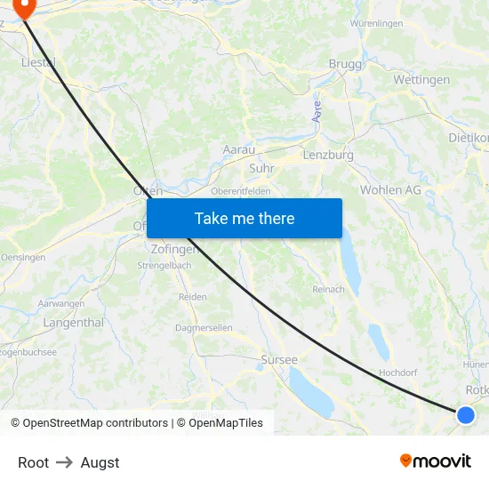 Root to Augst map