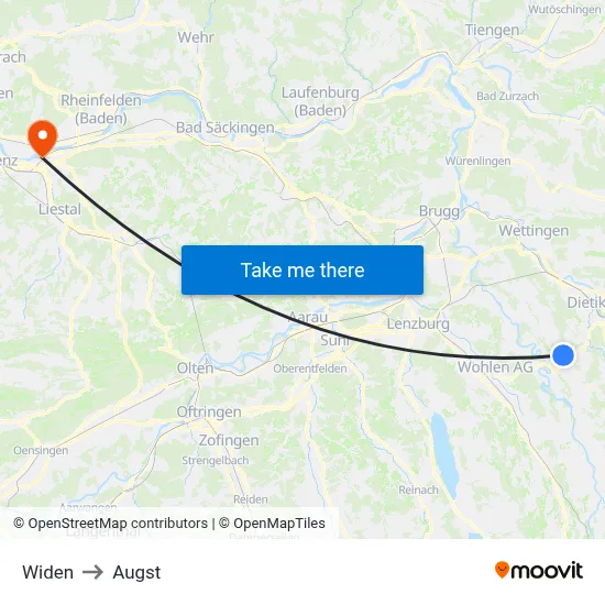 Widen to Augst map